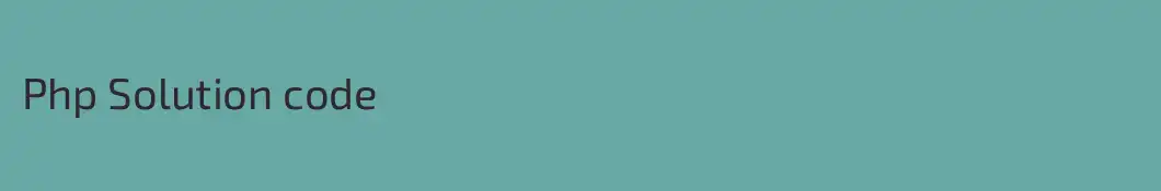 Php Solution code